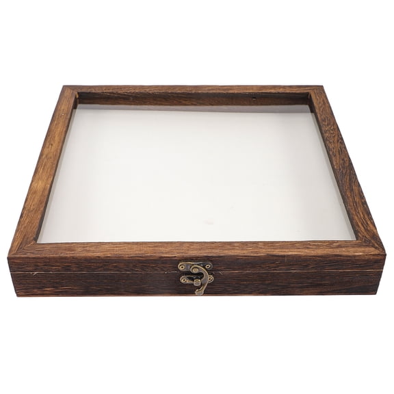 WRISTBIQUE Insect Specimen Display Case with Coffee Wood Frame, Specimen Display Box for Collectors, 1 Set