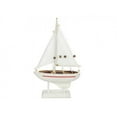 thumbnail image 1 of Handcrafted Cast Iron - Wooden Intrepid Model Sailboat 9"", 1 of 5