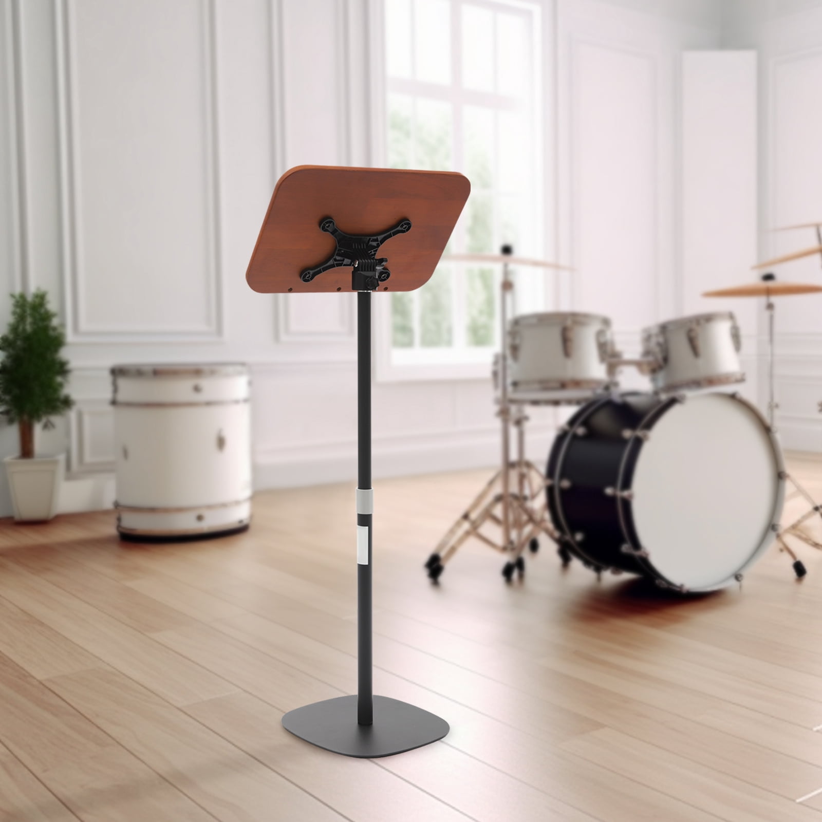 Wooden Iron Music Stand, Wood Book Stand, Multifunction Floor Mount Book Stand