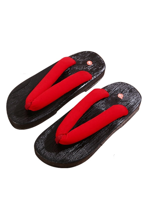 Wooden Japanese Sandals Geta Clog Sandals Wooden Geta Slippers Japanese Traditional Flip Flop for Boys Girls,Japanese Wooden Clog Sandals Kimono Flip Flops