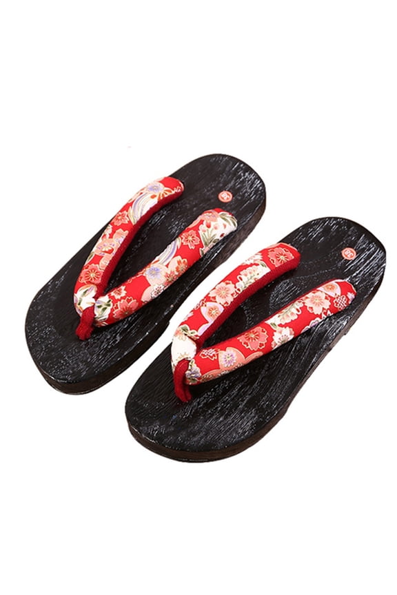 Wooden Japanese Sandals Geta Clog Sandals Wooden Geta Slippers Japanese Traditional Flip Flop for Boys Girls,Japanese Wooden Clog Sandals Kimono Flip Flops