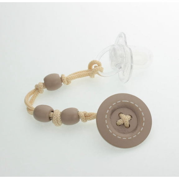 Wooden Jeanky Button Pacifier Clip