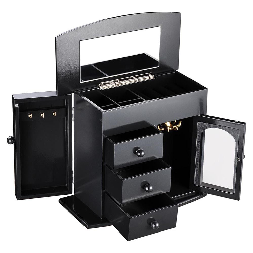 NBX Jewelry Travel Case Foldable Jewelry Organizer Storage Case, Gray 
