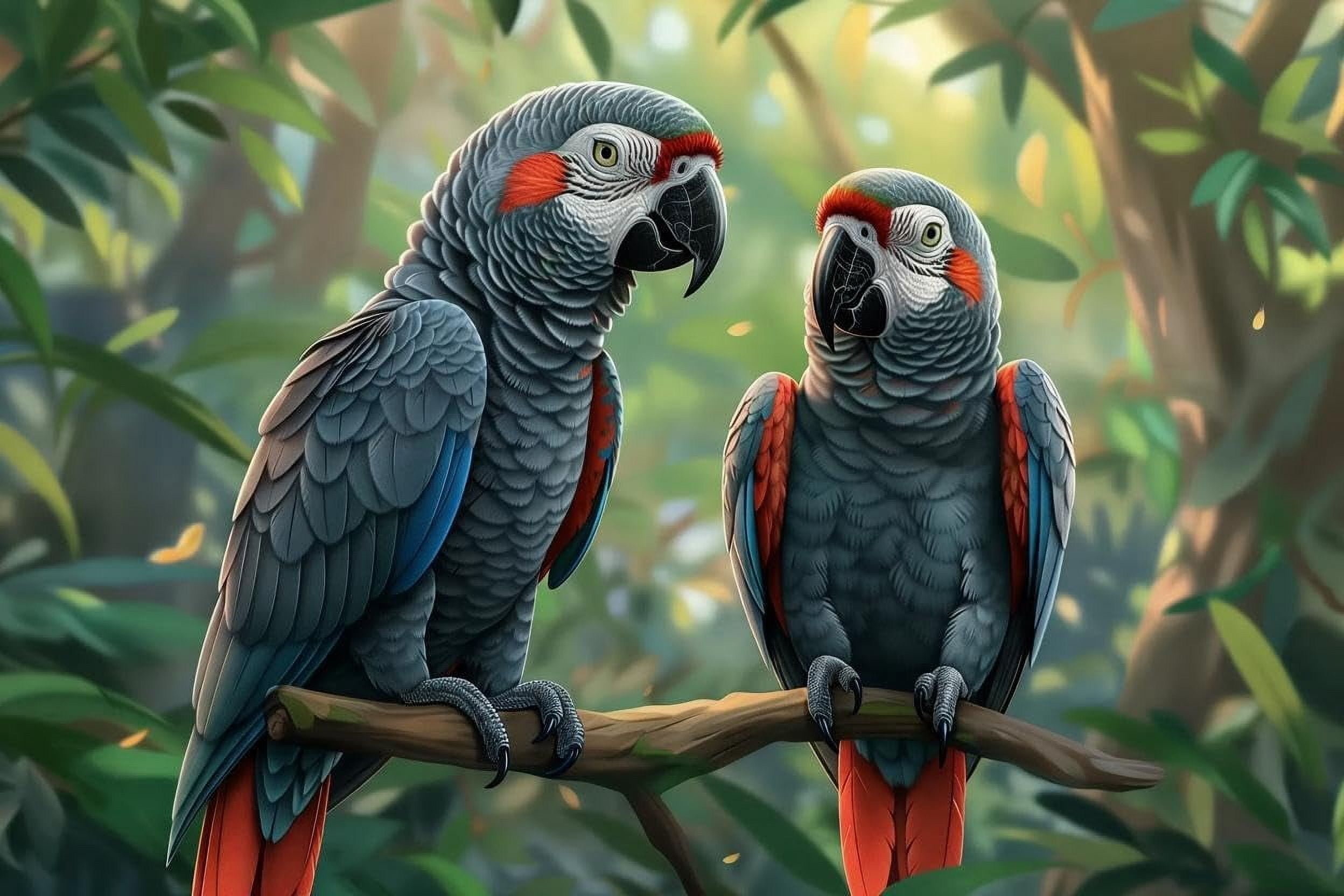 300 Piece Jigsaw Puzzle For Adults - Koalas & Parrots Forest Scene, 20.5 X 15 Inches, Includes Poster & Storage Bag