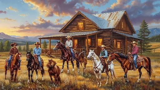 Cowboys In Western Town - Flink USA