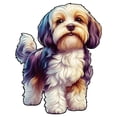 thumbnail image 1 of Wooden Jigsaw Puzzle - Colorful Havanese Dog, Irregular Animal-Shaped Pieces, Challenging Family Game for Adults & Kids, Pet Art Home Wall Decor, 1 of 6
