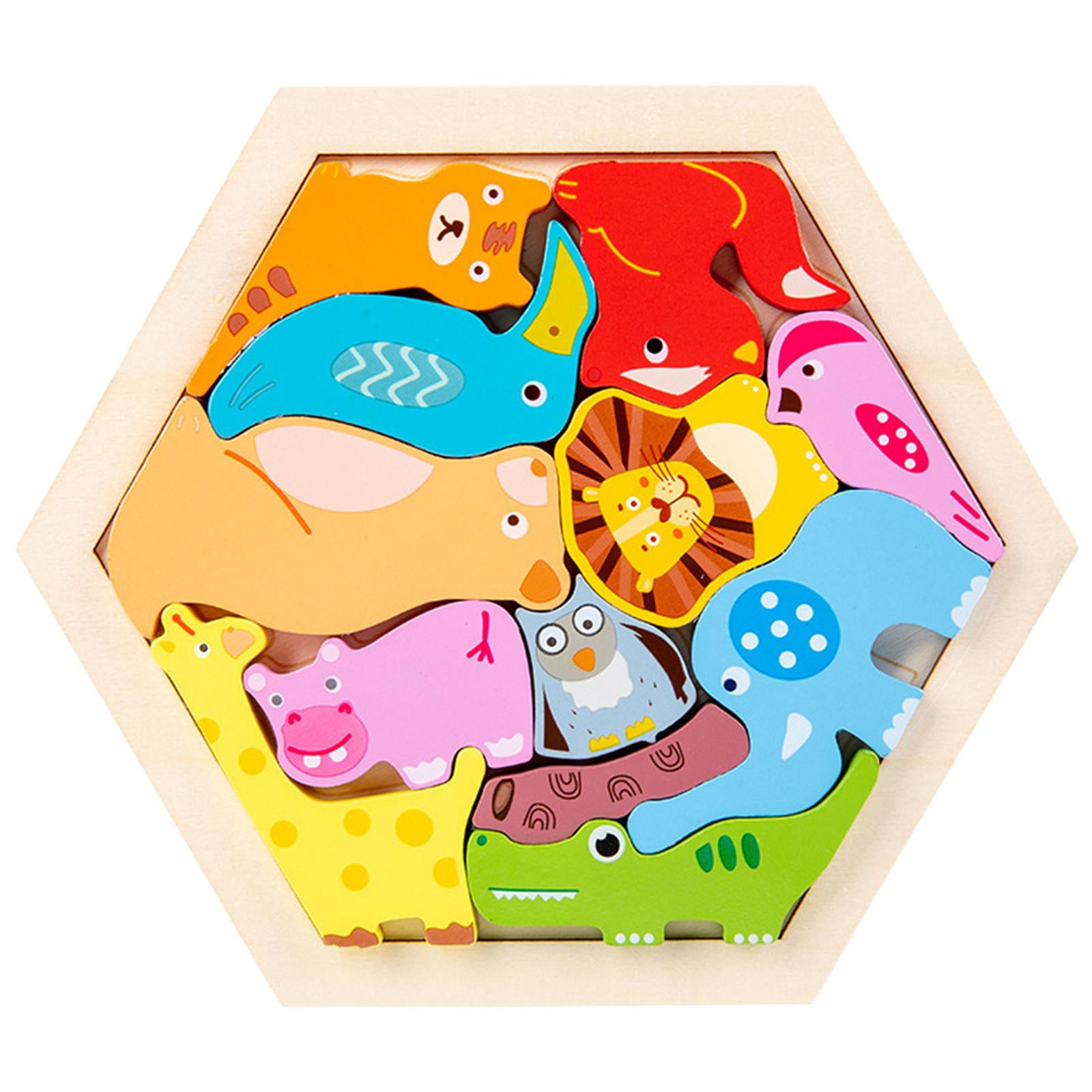Wooden Jigsaw Puzzle Games, Educational Toy, Sorting Blocks Education