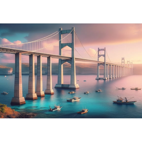 Wooden Jigsaw Puzzles for Adults 1000 Piece Comoros Island Bridge Engineering Challenging Family Leisure Toys Impossible Hard Difficult Game Artistic Diy Puzzles for School Supplies