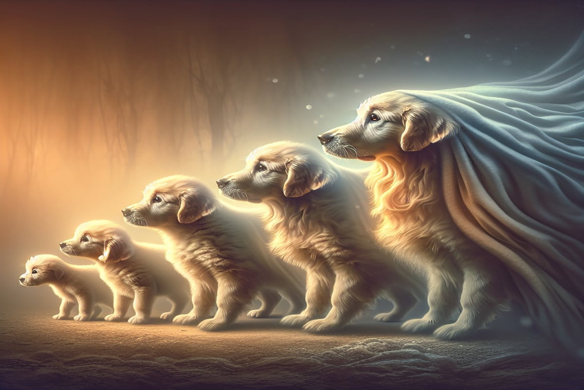Wooden Jigsaw Puzzles for Adults 1000 Piece Golden Retriever Evolution ...