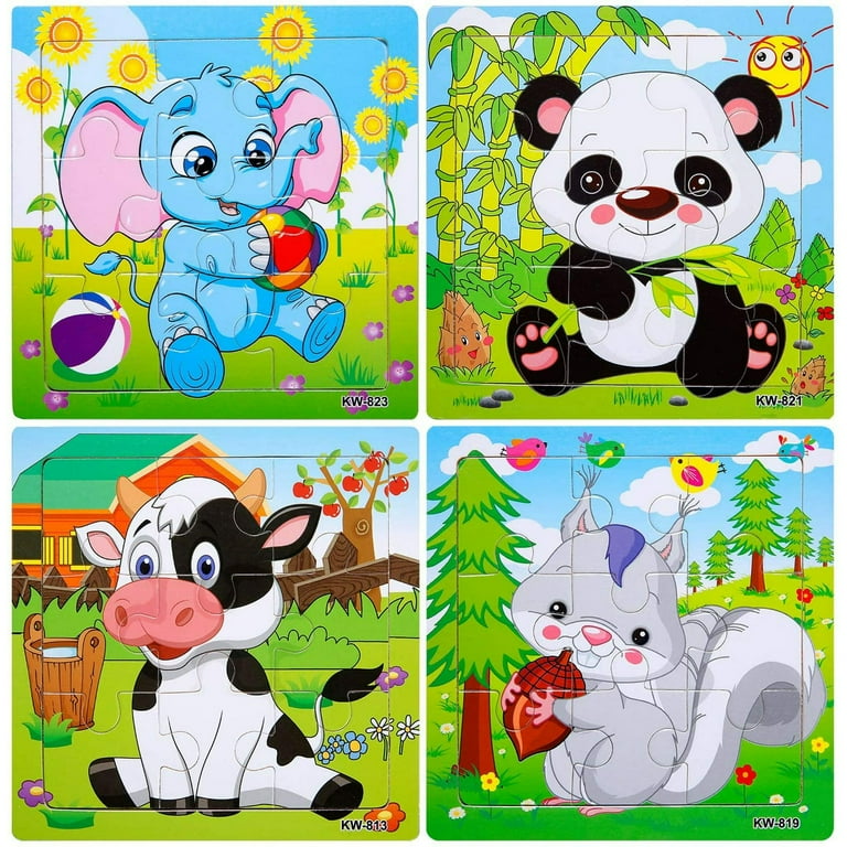 Wooden Jigsaw Puzzles Set for Kids Age 3-5 Year Old Animals Preschool  Puzzles for Toddler Children Learning Educational Puzzles Toys for Boy and  Girl 