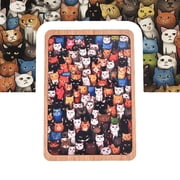 Wooden Jigsaw Puzzles- Wooden Jigsaw Puzzles for Adult Fidget Toys Stress Relief Halloween Christmas Gift