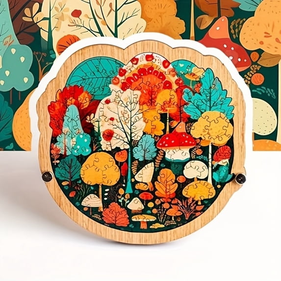 Wooden Jigsaw Puzzles- Wooden Jigsaw Puzzles for Adult Fidget Toys Stress Relief Halloween Christmas Gift