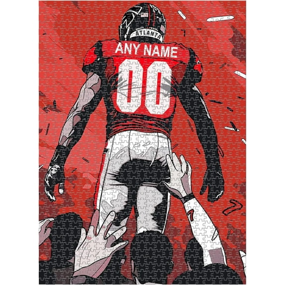 Wooden Jigsaw Puzzles for Adults - Custom Name and Number on (Dallas) Football Player Back - 300 500 1000PCS Puzzles Game