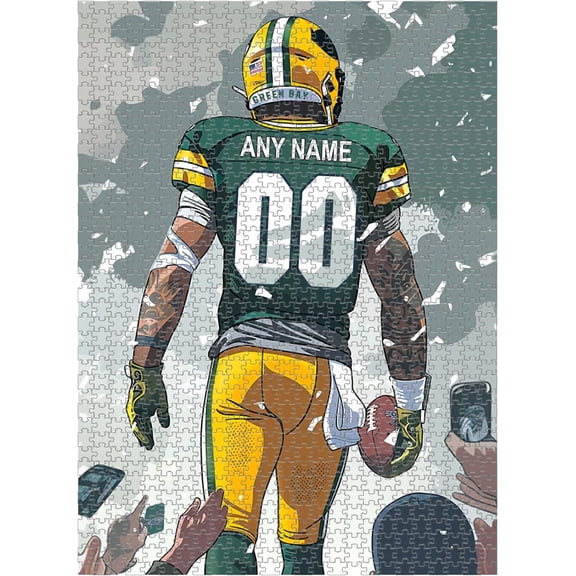Wooden Jigsaw Puzzles for Adults - Custom Name and Number on (Dallas) Football Player Back - 300 500 1000PCS Puzzles Game