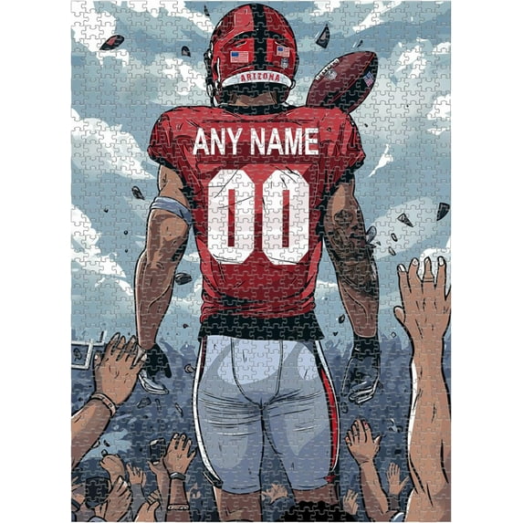 Wooden Jigsaw Puzzles for Adults - Custom Name and Number on (Dallas) Football Player Back - 300 500 1000PCS Puzzles Game