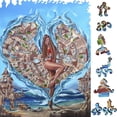 thumbnail image 1 of Wooden Jigsaw Puzzles for Adults - Uniquely Shaped Pieces - made in USA by FoxSmartBox - 340 Pieces - Sea Harmony, 1 of 8