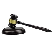 Wooden Judge Gavel and Block Set for Lawyers, Courts, and Auctions