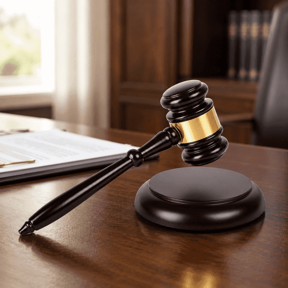 Wooden Judge Gavel and Sound Block Set, Brown Auction Hammer for Meetings, Courtroom Decor, Lawyer and Student Gift