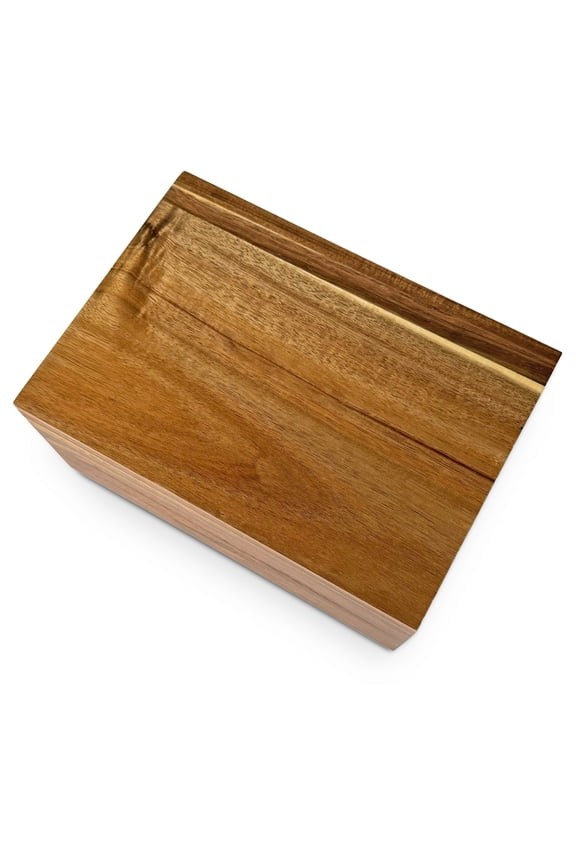Wooden Keepsake Box with Hinged Lid - Large 11x8x4.75 in Memory Box - Acacia Wood Storage Chest