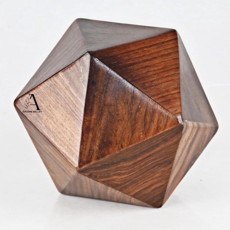 Wooden Keepsakes Urn For Human Or Pet Ashes A Geometric Design Unique Keepsake Urn for your loved ones Decorative Keepsake Urn Size 8x8xx8 In