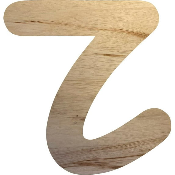 Wooden Kids Craft Letter, Unfinished 10'' Alphabet Letter Z, Paintable DIY