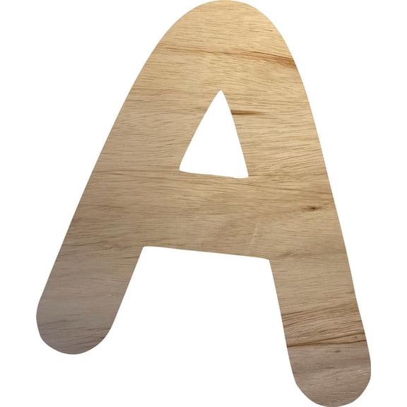 Wooden Kids Craft Letter, Unfinished 20'' Alphabet Letter A, Paintable DIY