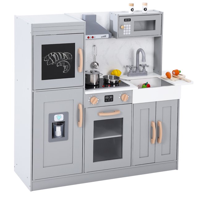 Wooden Kids Real Cooking Little Chef Kitchen Playset with 20 Pcs ...