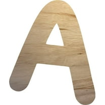 Wooden Kids Letters, Unfinished 6'' Craft Letter DIY A, Wall hanging Breakbone