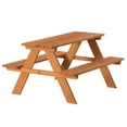 thumbnail image 1 of Wooden Kids Outdoor Picnic Table for Garden and Backyard, Stained, 1 of 8