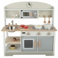 thumbnail image 1 of Wooden Kitchen Playset with Microwave, Stove, Utensils and Play Food for Kids by Hey! Play!, 1 of 7