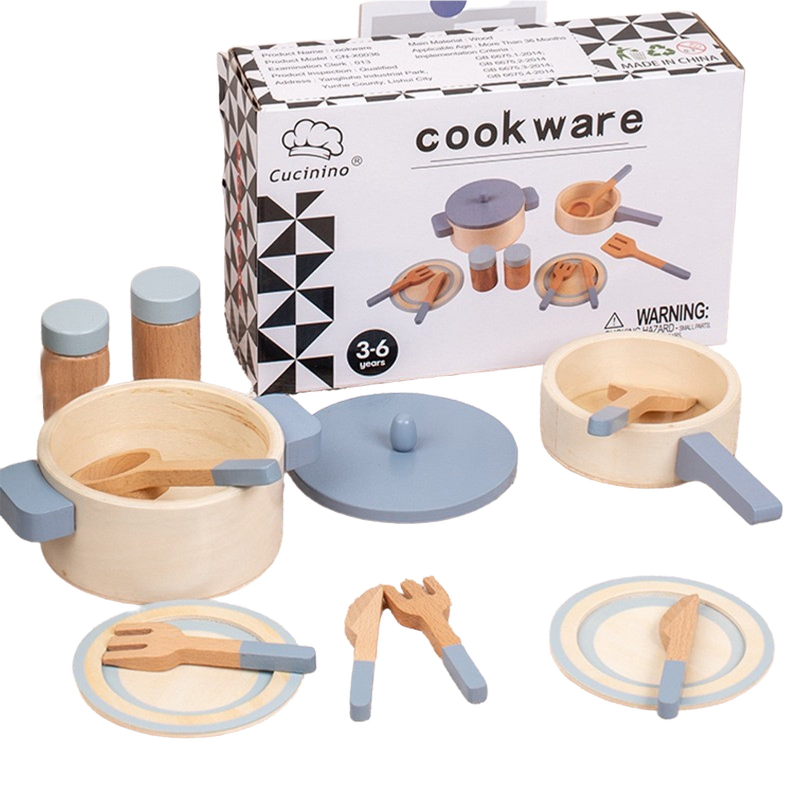 Wooden Kitchen Toy Set Wooden Montessori Toys Pots And Pans