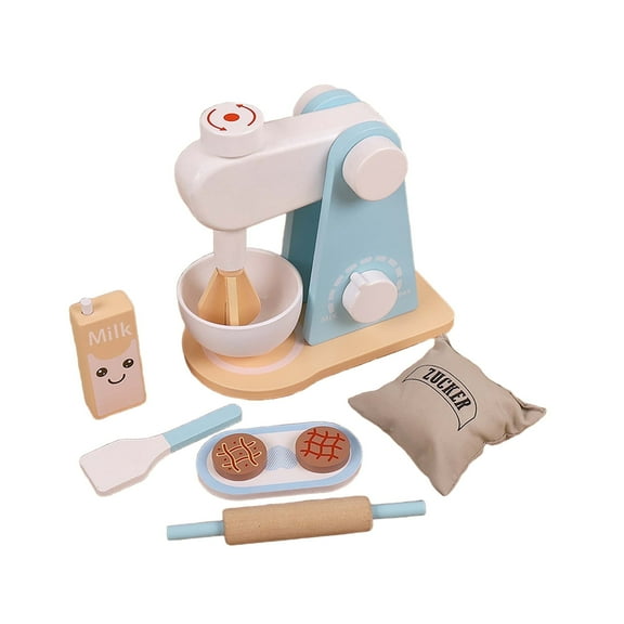 Wooden Kitchen Toys for Toddler,Pretend Play Cooking Toy,Montessori Educational Toys for Toddler Girls Aged 3-7,Little Chef Home Baking Playset: Blender & Cookie Making Kit