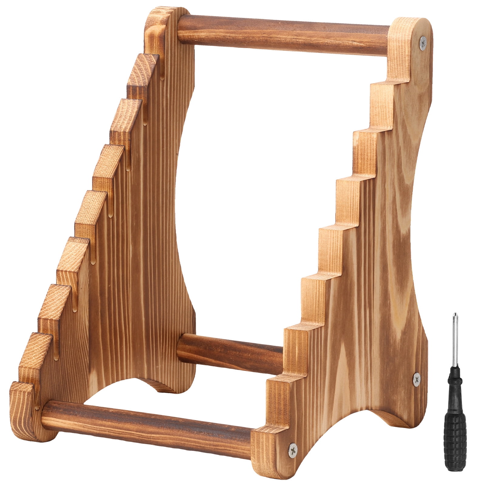 Knive Display Rack Wooden Knife Stand 7 Layers Wood Knife Display Rack Stable Kitchen ...