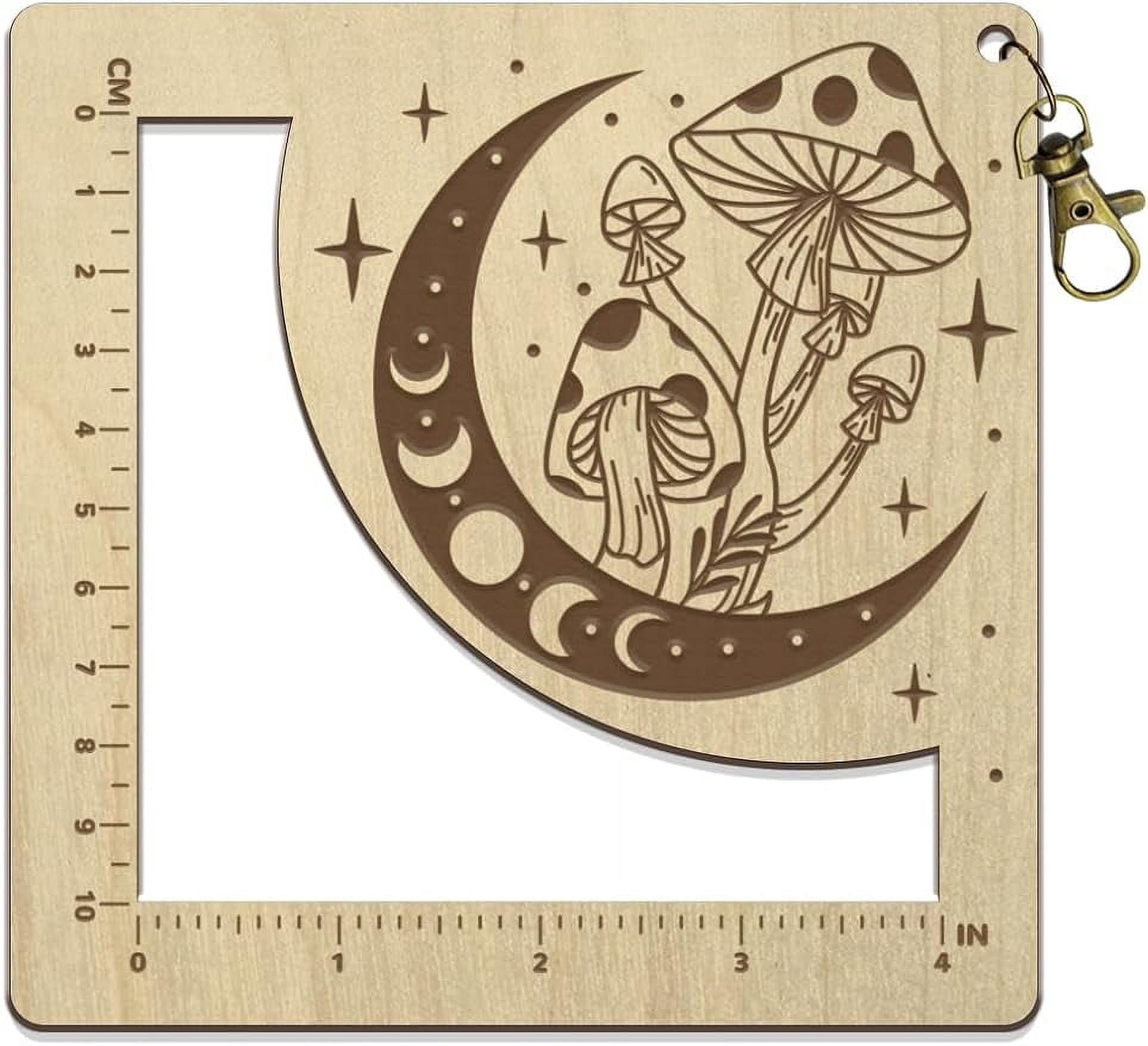 Wooden Crochet Hook & Knitting Needle Gauge Ruler | Cm/Inch Sizes, Hanging Hole | Pooled Love Pattern