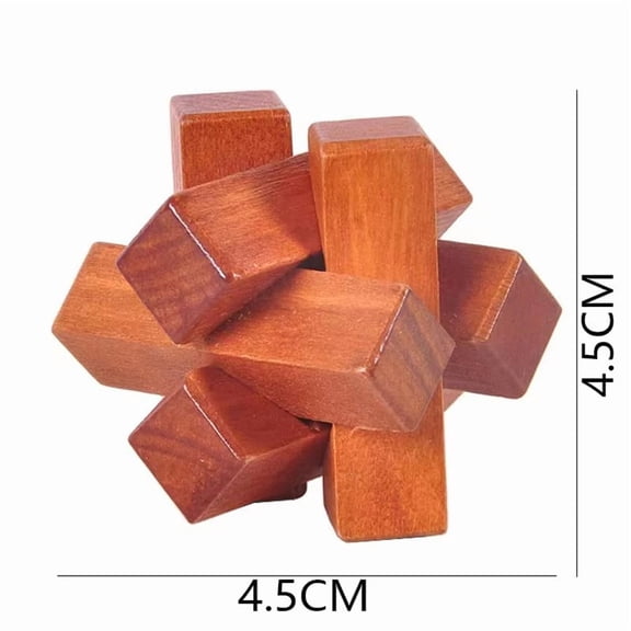 Wooden Knot Puzzle Brain Teasers for Adults Kids Interlocking Games IQ Test Challenge Educational Toys Unique Gifts