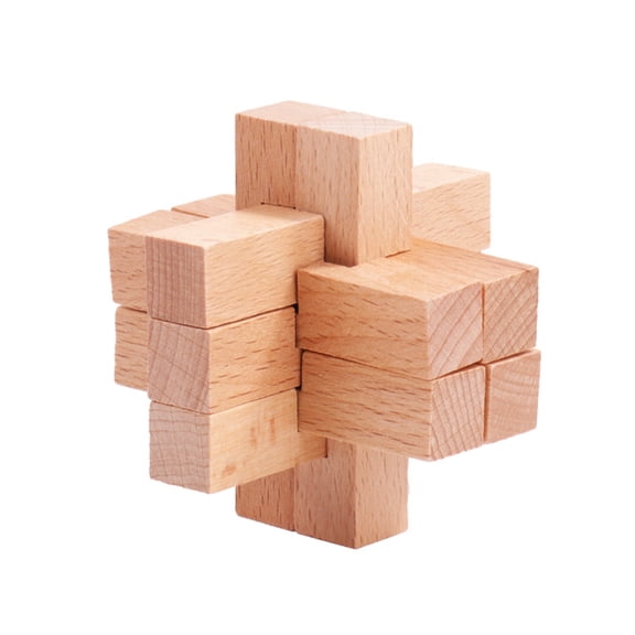 Wooden Kongming Lock Brain Teaser Puzzle, Traditional Chinese Joint Assembly Toy For S, Educational Gift For Birthday Christmas