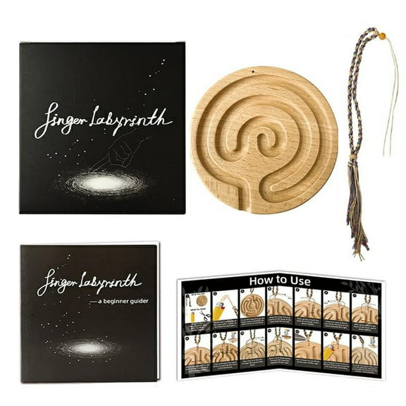 Wooden Labyrinths Board Learning Tool For Spiritual Connection And Concentration Improvement