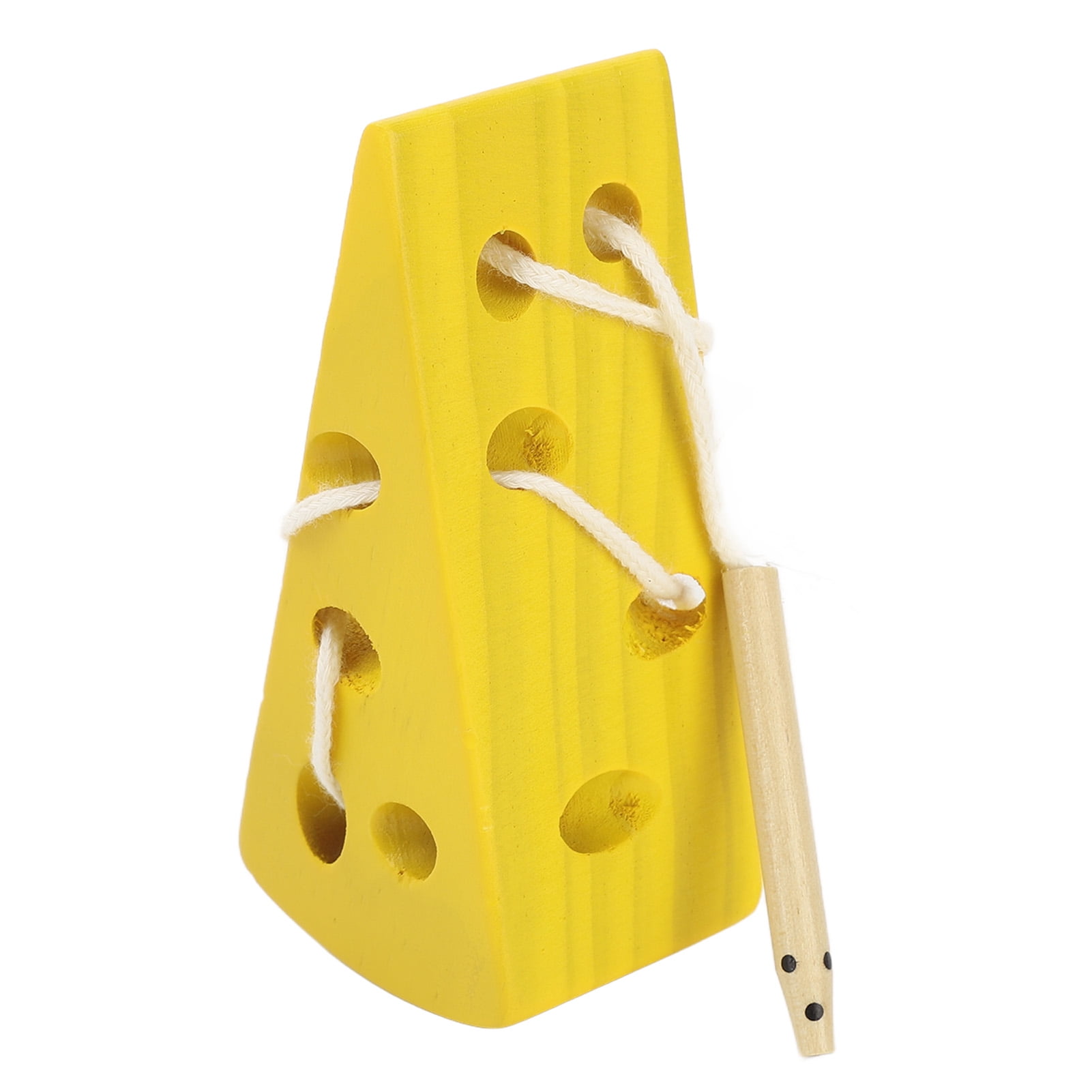 Wooden Lacing Cheese Toy Educational Learning Fine Motor Skill Wood