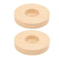 thumbnail image 1 of DEEPCRAFF Solid Wood Lamp Base Table Lamp Accessory 2Pcs 4.7x4.7in, 1 of 6