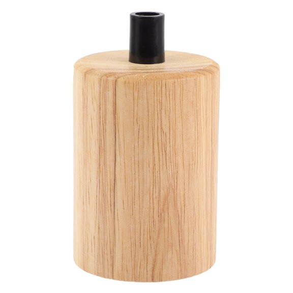 LULULION Ivory Wood and Plastic Light Holder, E27 Bulb Adapter, Modern and Decorative