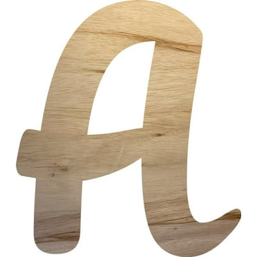 Wooden Large Letter A, Unpainted Wood 12'' Alphabet Craft Letter, DIY Art