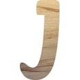 thumbnail image 1 of Wooden Large Letter J, Unpainted Wood 22'' Alphabet Craft Letter, DIY Art, 1 of 3