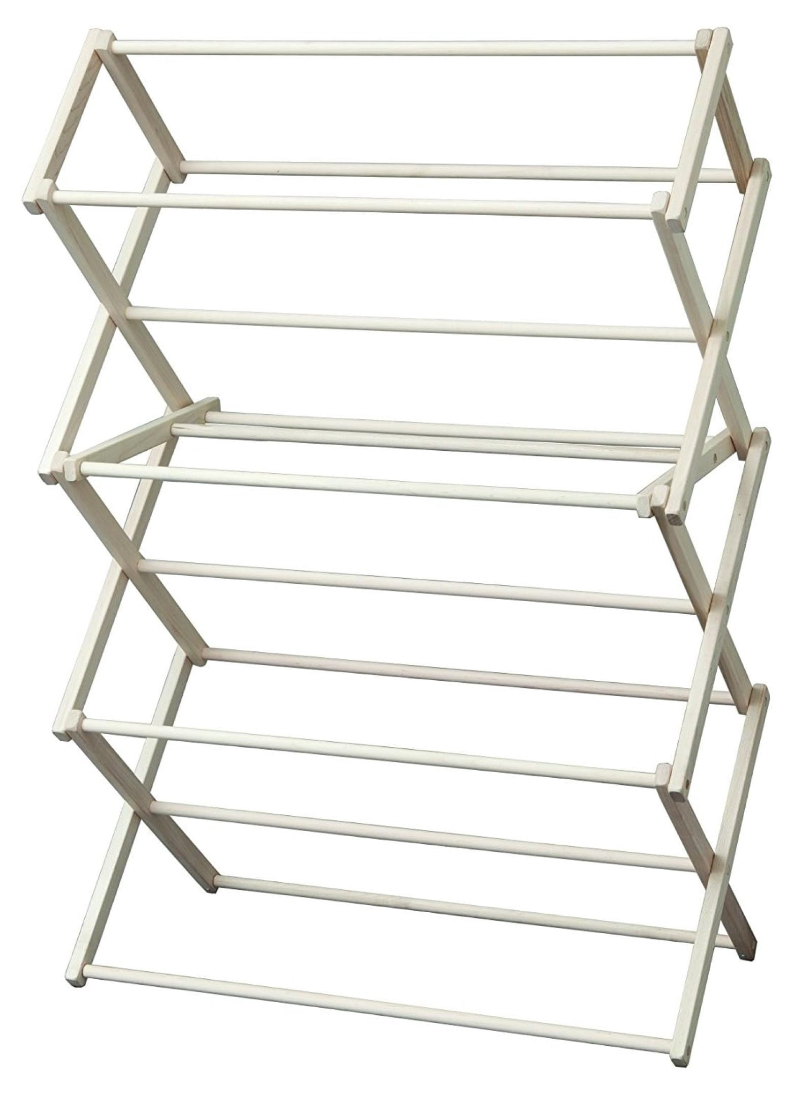 Wooden Laundry Rack - Handmade Wooden Clothes Drying Rack - Foldable ...