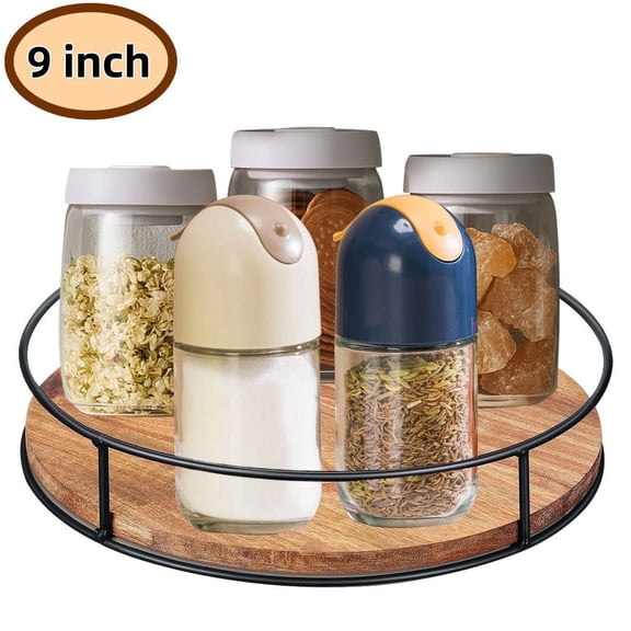 Lazy Susan for Table Top Turntable 9 inch Lazy Susan Organizer, Pantry Organizers and Storage for Cabinet, Kitchen Countertop, Spice Rack