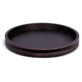 thumbnail image 1 of Wooden Lazy Susan Turntable - Spice Rack Organizer for Kitchen Table, Dining, Pantry and Countertop - Rotating Tray for Condiments - with Burnished Iron Accents - 18" Large, Black, 1 of 9