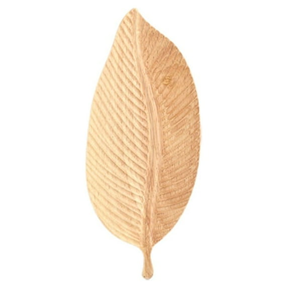Wooden Leaf Shaped Decorative Trays, Wood Serving Tray Rustic Storage Platter for Snacks, Dessert, Tea, Fruits, Breads, Food Display