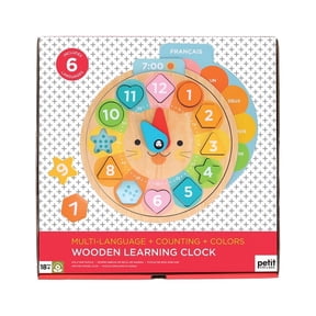 Wooden Learning Clock: Multi-Language + Counting + Colors (Other)