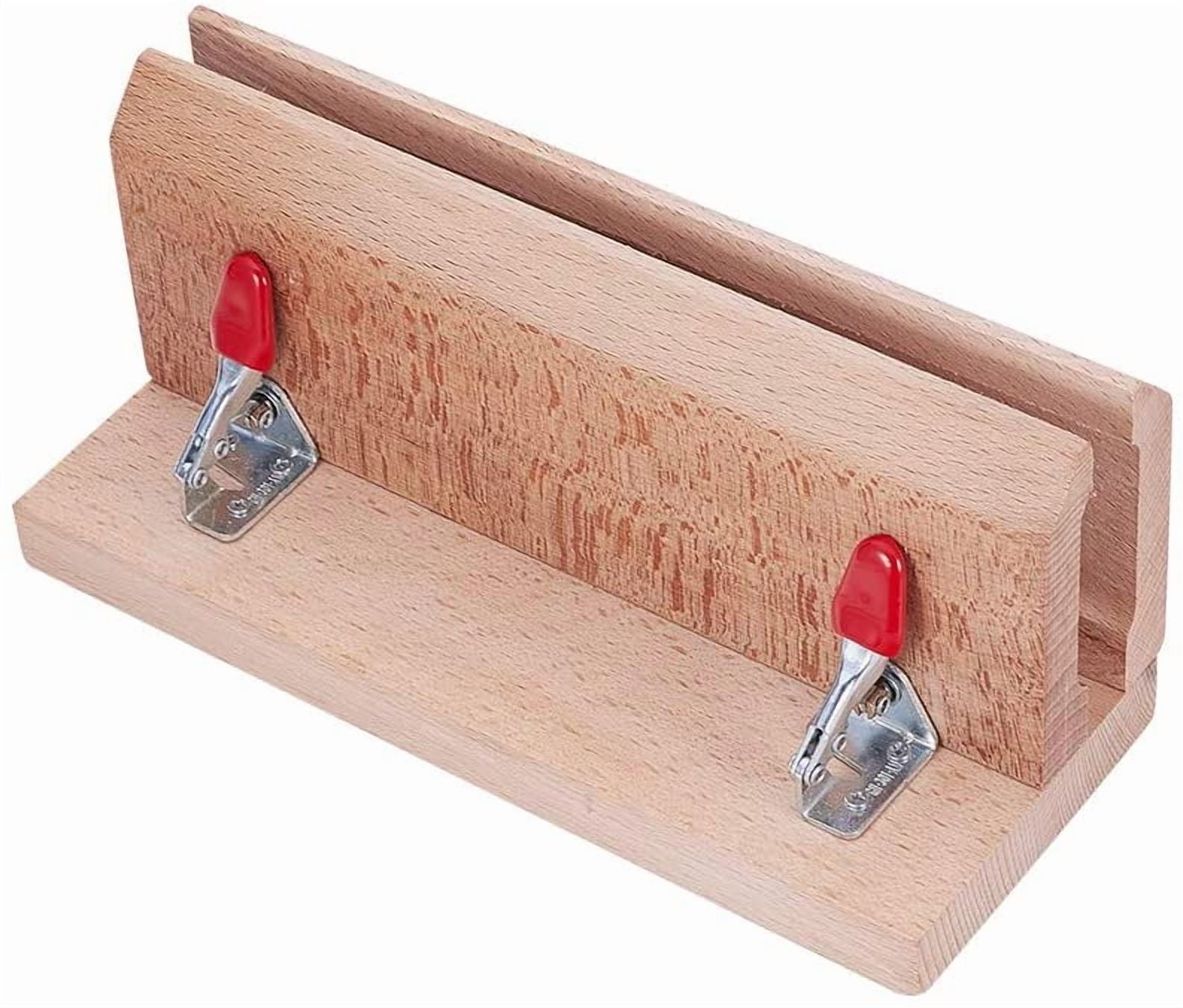 Wooden Leather Craft Retaining Clip Sewing DIY Hand Tool Set Lacing Pony Horse Clamp Table Desktop Tool for DIY Craft Making Brown