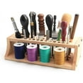 thumbnail image 1 of Wooden Leathercraft Tools Rack, Spool Thread Stand for Leather Craft, DIY Storage, Punch Holder Organizer (255x110x72mm), 1 of 7
