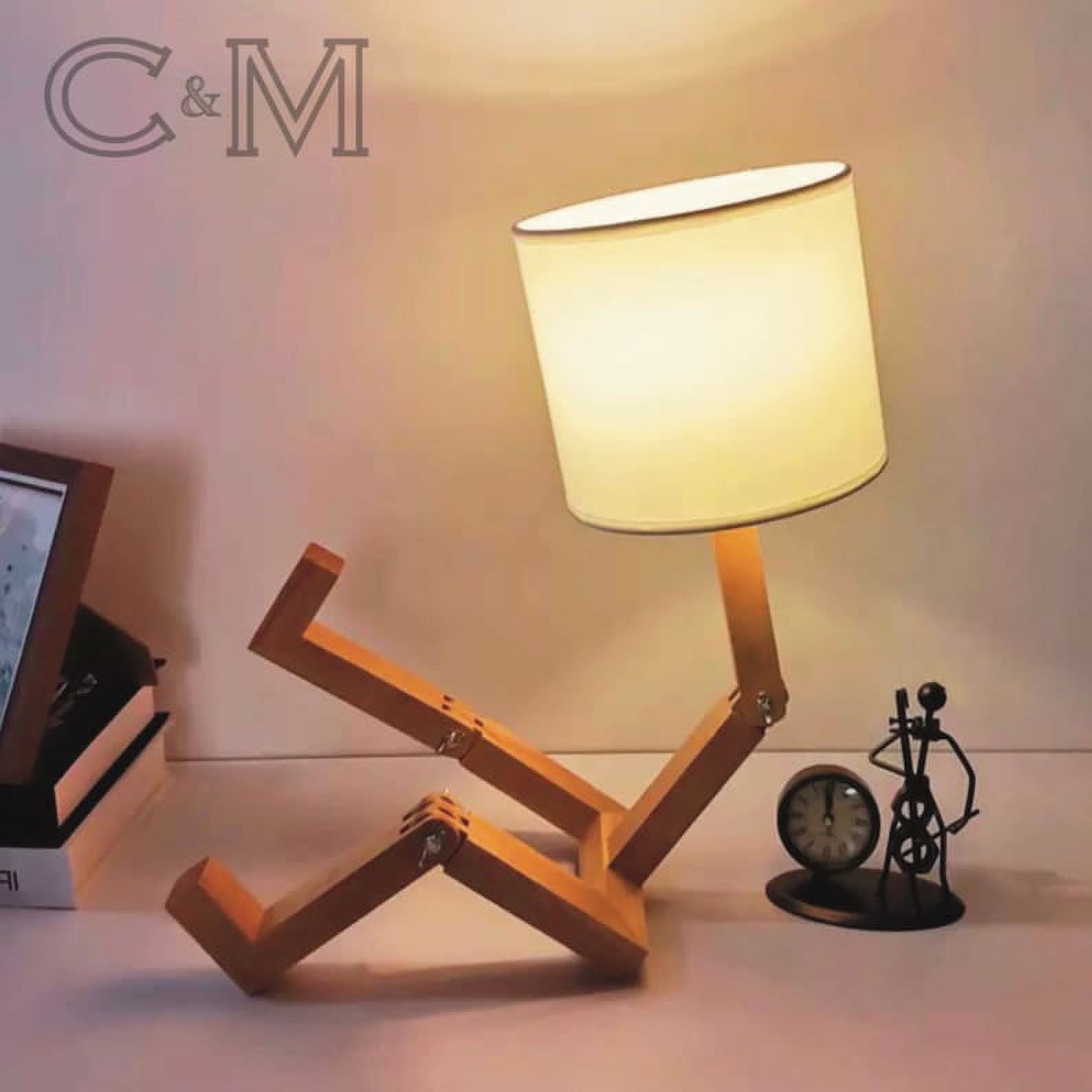 Wooden Leg Lamp Mid Century Bedside Table Lamp Minimalist Lighting